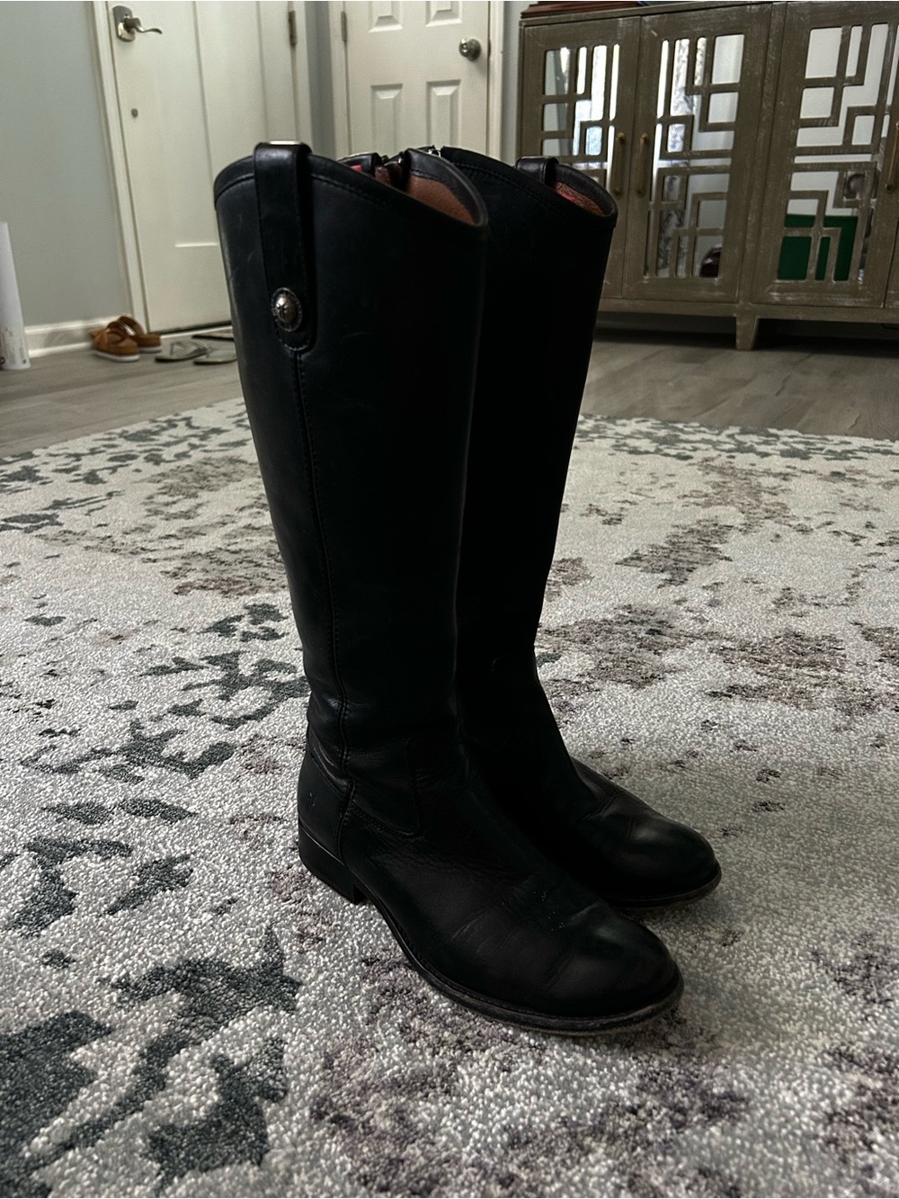 Frye Women's Black Leather Over-the-Knee Riding Boots